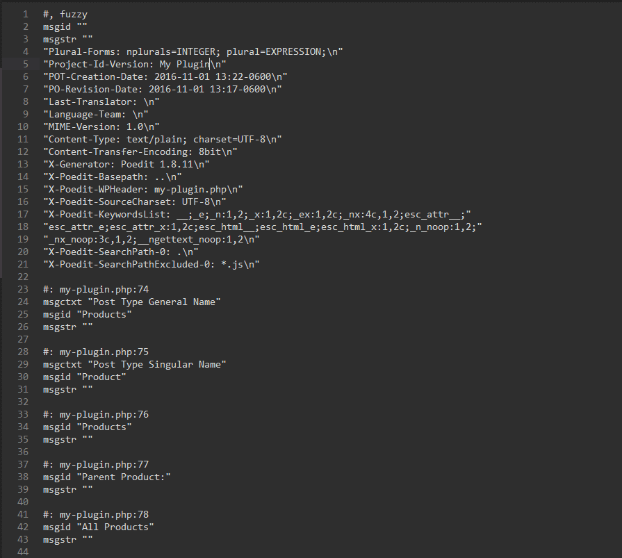 .pot file example